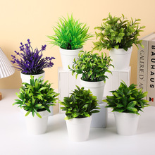 19目绿植仿真植物假植物绿植室内外装饰塑料盆栽纯草小绿植发财叶
