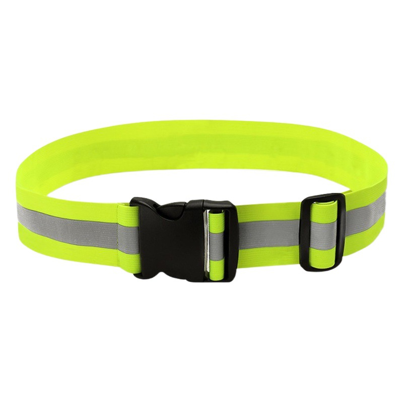 Deportes al aire libre conducción nocturna cinturón reflectante noche corriendo reflectante fluorescente cinturón de seguridad elástico de punto cinturón reflectante al por mayor
