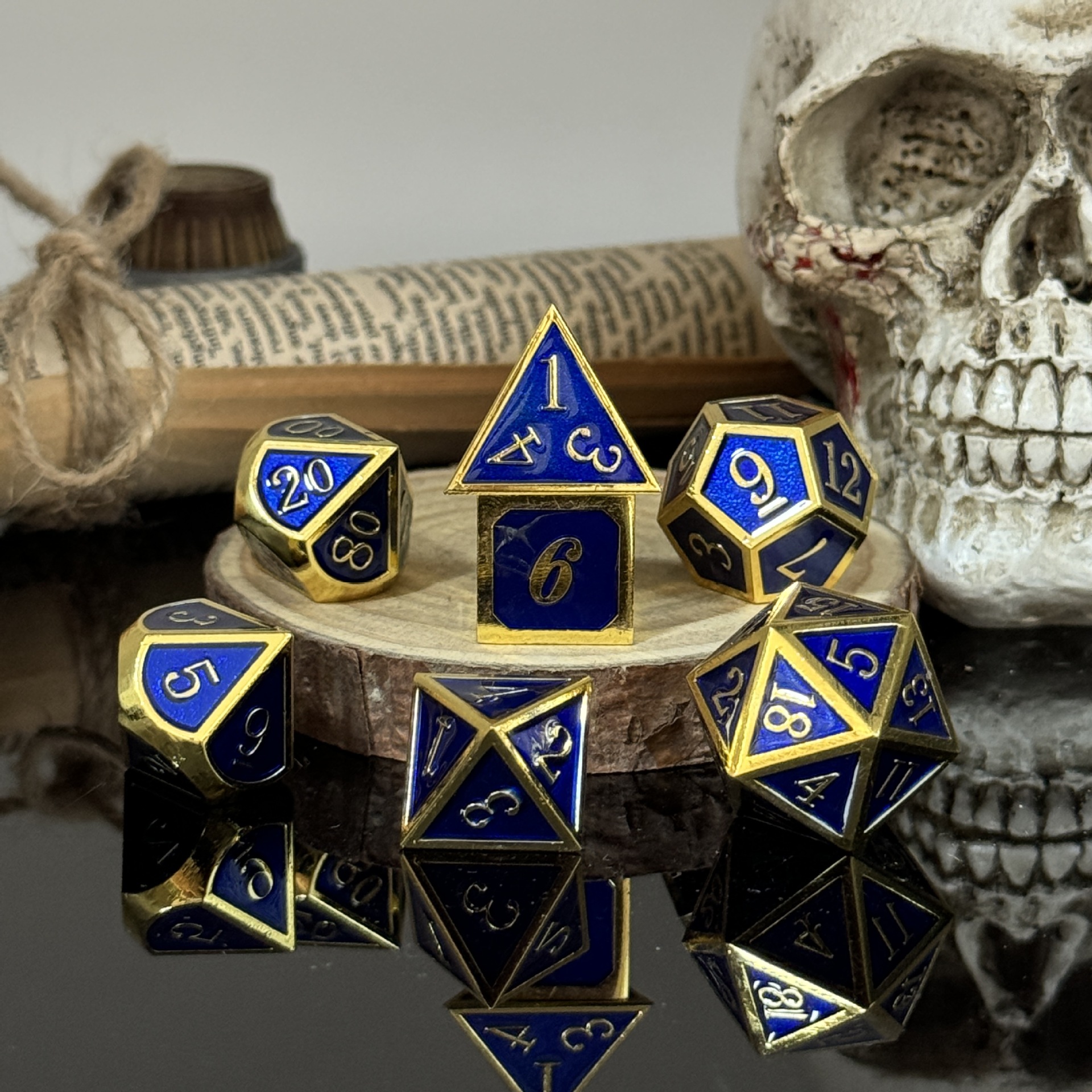 Dados de metal dnd dragón y mazmorras juego de mesa juego de dados sólidos trpg running ground poliedro cromado