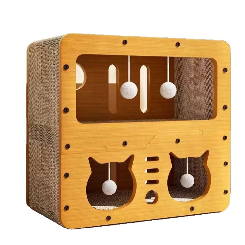 Junta de agarre de gato de nuez vertical sofá de garra de gato resistente al desgaste no corrugado juguetes para gatos casa de gatos villa tejida nido para gatos