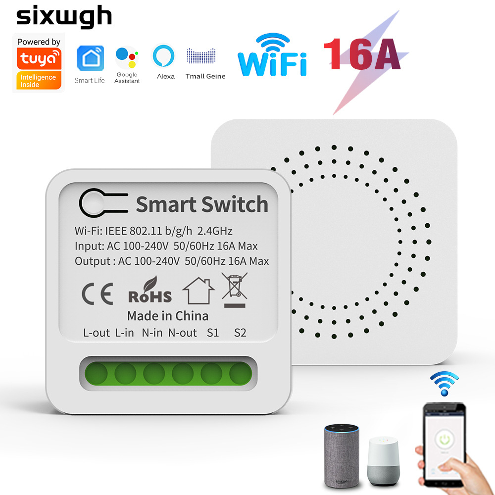 Tuya WiFi smart switch APP remote control Alexa voice control smart cassette switch private model