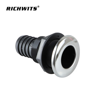 Steel cover plastic outlet marine drain ABS plastic bilge hull drain RV accessories