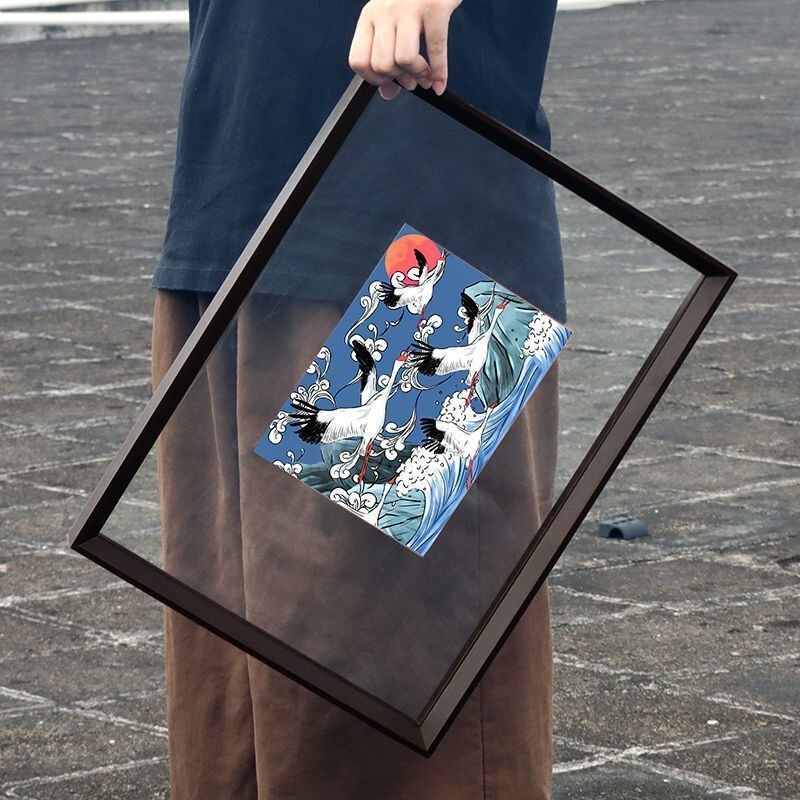 Double-sided transparent acrylic picture frame for wall hanging or tabletop display, photo puzzle frame 6inch A3 specimen bead display frame Double-sided transparent acrylic picture frame for wall hanging or tabletop display, photo puzzle frame 6inch A3 specimen bead display frame