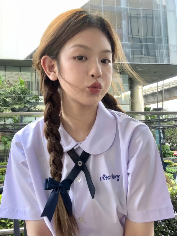 jk制服套装泰国校服娜诺短袖泰式衬衫学院风班服女夏初高中毕业服|undefined