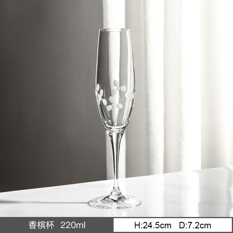 Importación checa de cristal Crystalex tazas de vino alto pie tazas de vino tazas de champán tazas de vidrio tallado casero