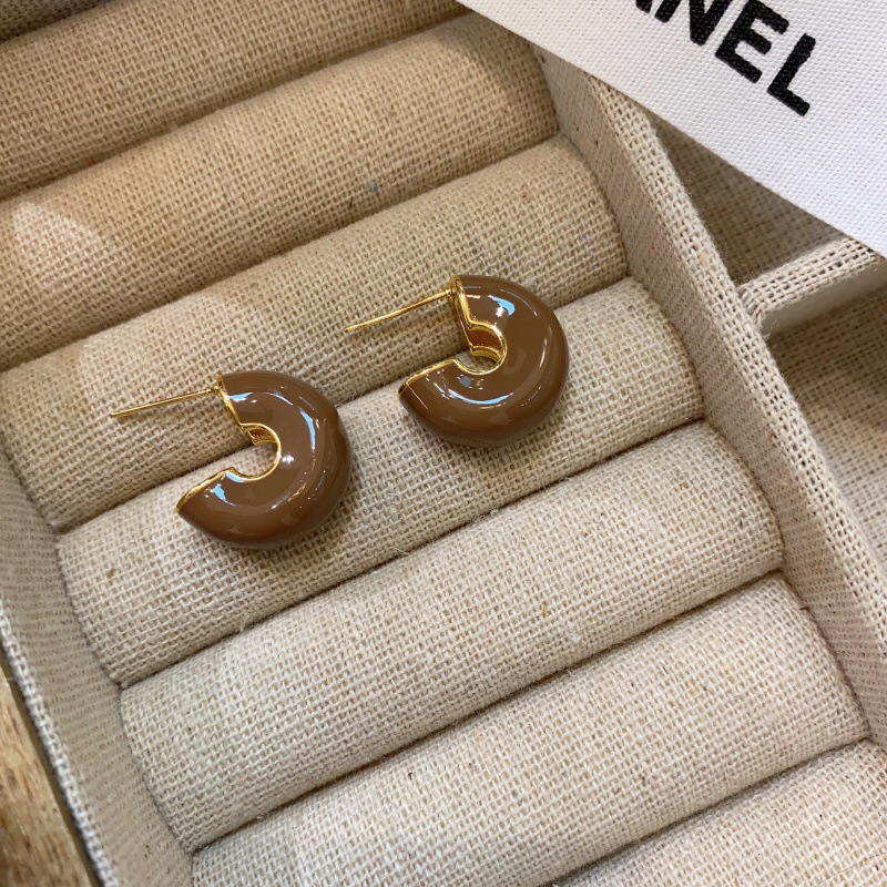 Nuevo estilo gota esmalte europeo y americano japonés y coreano simple exquisito pendientes elegante estilo frío fresco estilo francés pendientes únicos