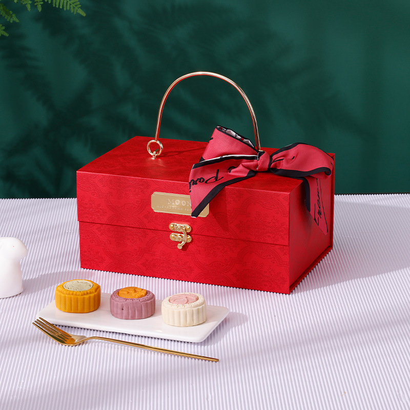 Подарочная коробка, серия шелковых шарфов-красный шелковый шарф