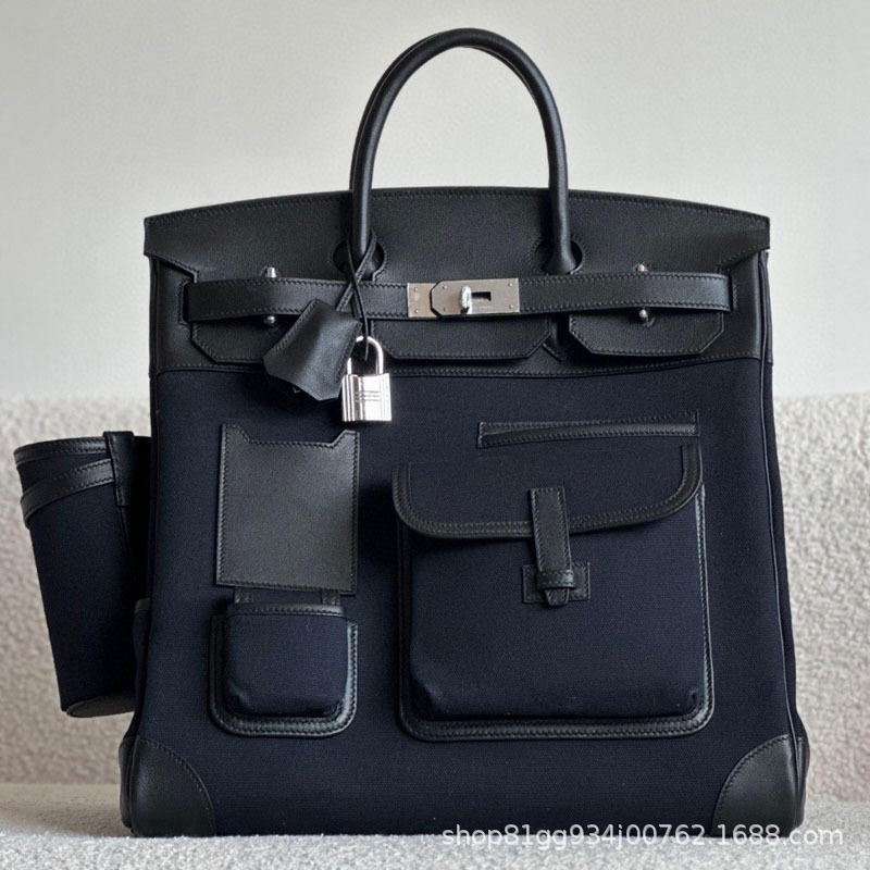 HCA40swift tela de tela para hombres bolsos de mano H casa pura mano cerámica bolsos cosidos 45cm de mano ultra ligero