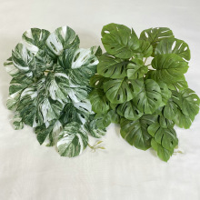 3D打印手感小龟背壁挂家居室内装饰藤蔓假花绿叶壁挂人造植物批发