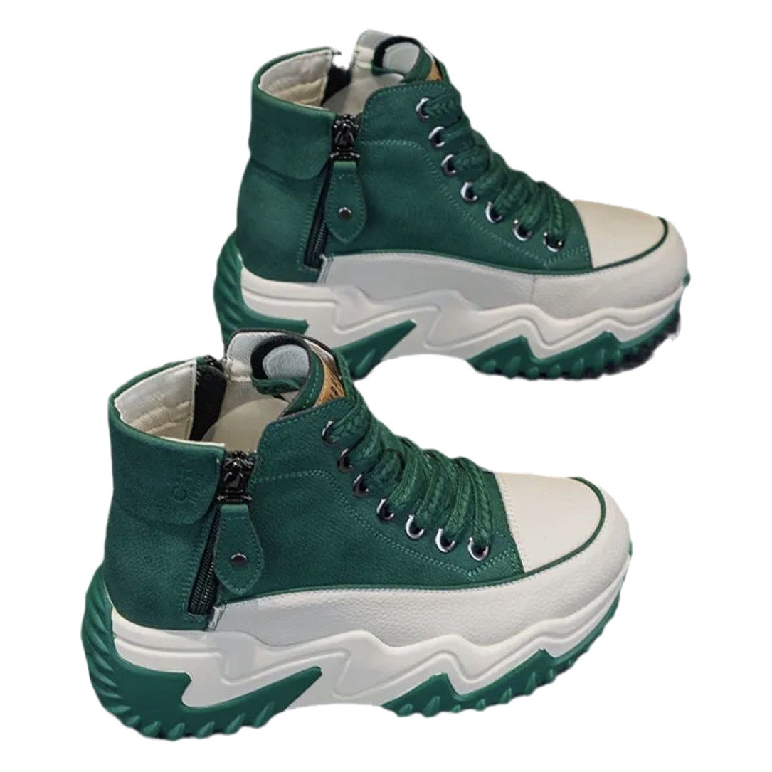 Zapatos populares para papá para mujer, otoño e invierno, nuevo nicho, zapatos altos para mujer, zapatos deportivos informales versátiles de suela gruesa, 2025