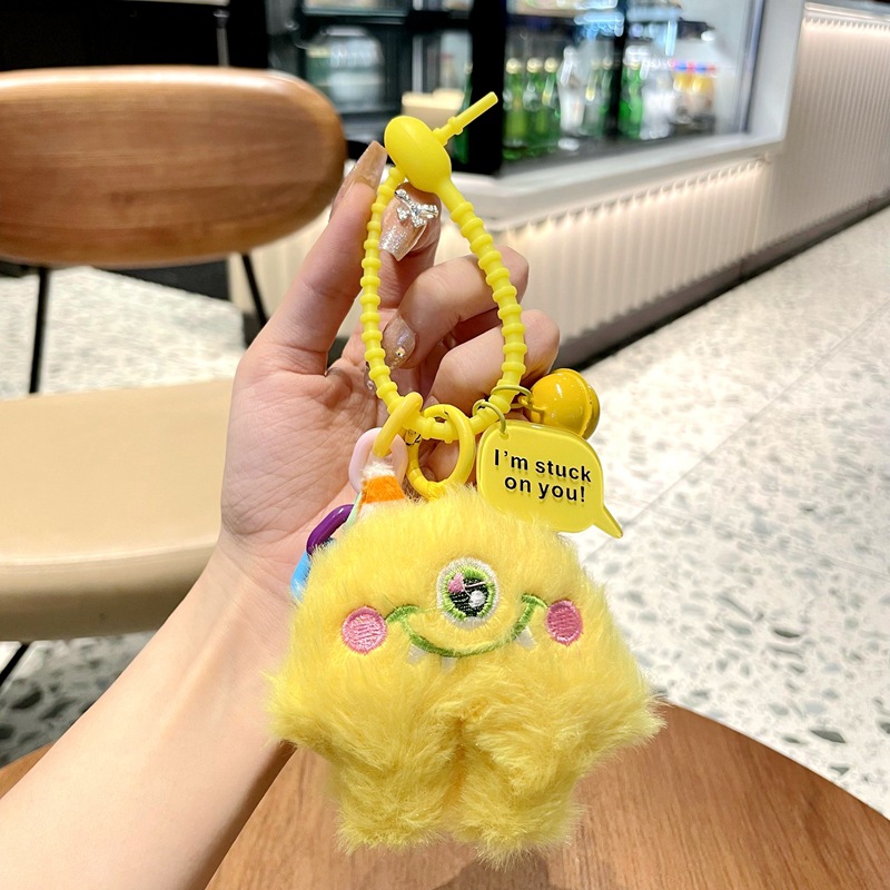 De dibujos animados de peluche colgante monstruo creativo variedad llavero exquisito bolso la muchacha pequeños adornos regalo al por mayor