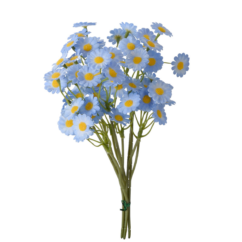 Simulación de flores 2 ramas manzanilla manzanilla Daisy Cosmos decoración de fotografía del hogar buquete de flores de crisantemo falsas
