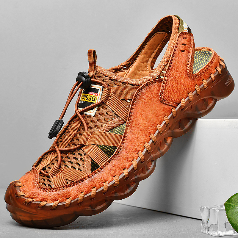 outdoors Large Men's Shoes Sandals jelly Baotou Crocs Mesh suture ZY852