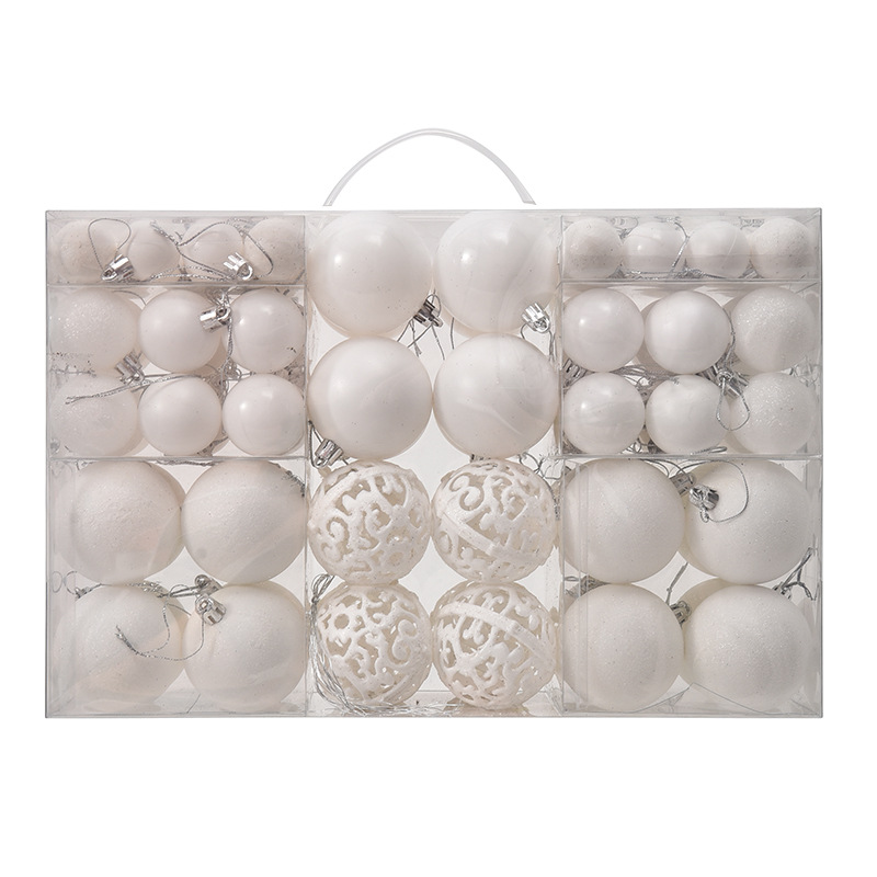 Ventas Directas de fábrica 3/4/6cm100pcs BOLA DE Navidad caja de regalo traje de galvanoplastia Bola de plástico hueco decoración de la Navidad