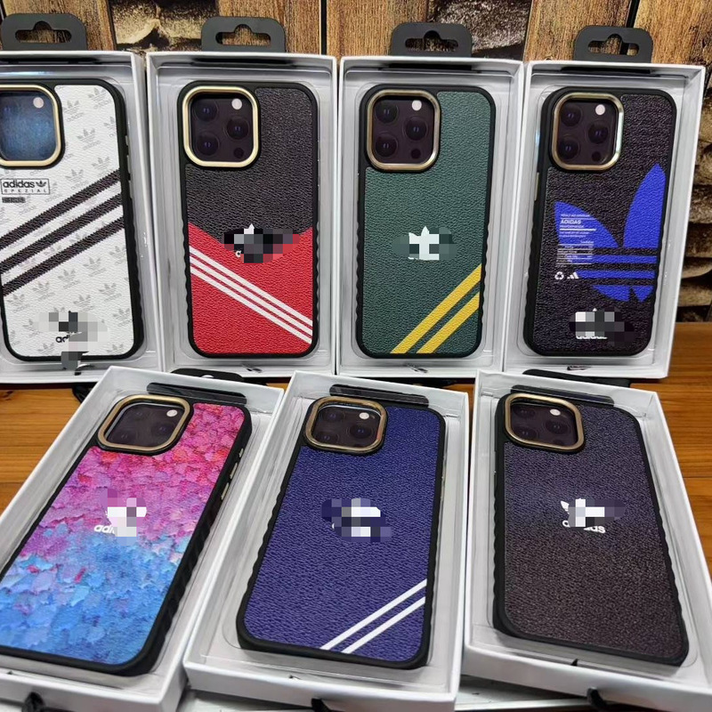 Suitable for Apple 16Pro Adidas Trefoil Phone Case with Classic Logo and Trendy Color Scheme