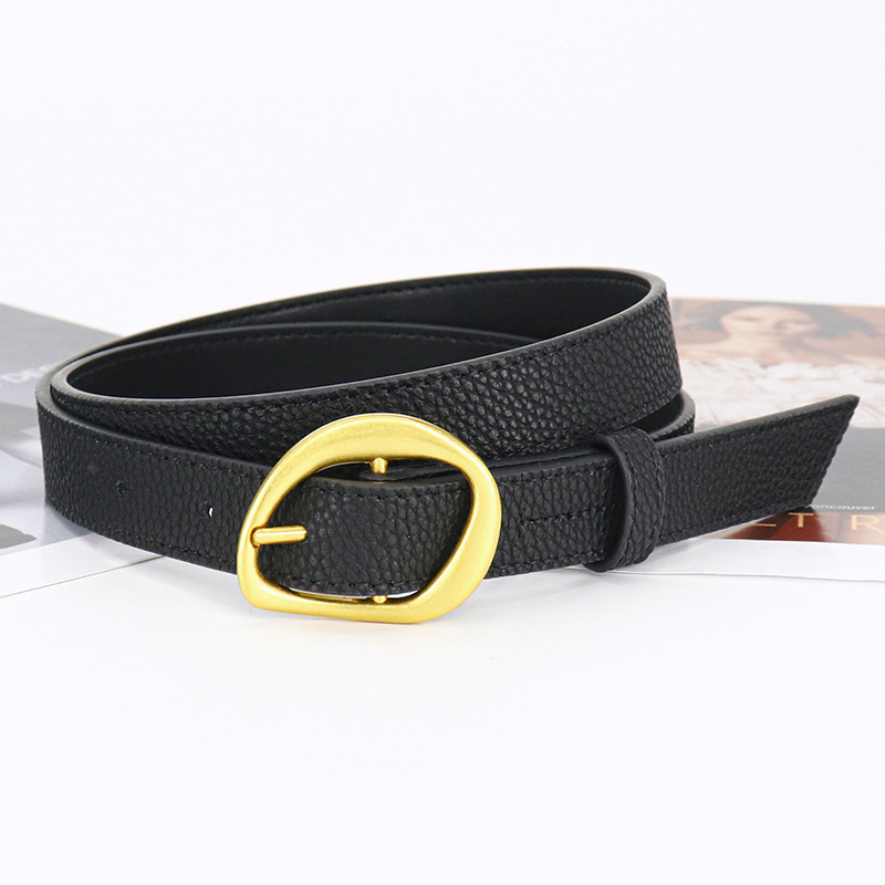 2024 Primavera Novo Europeu e Americano Clássico Geométrico Agulha Botão Feminino Cinto Moda Casual Versátil Cinto Retro Combinado com Jeans_voghion.com