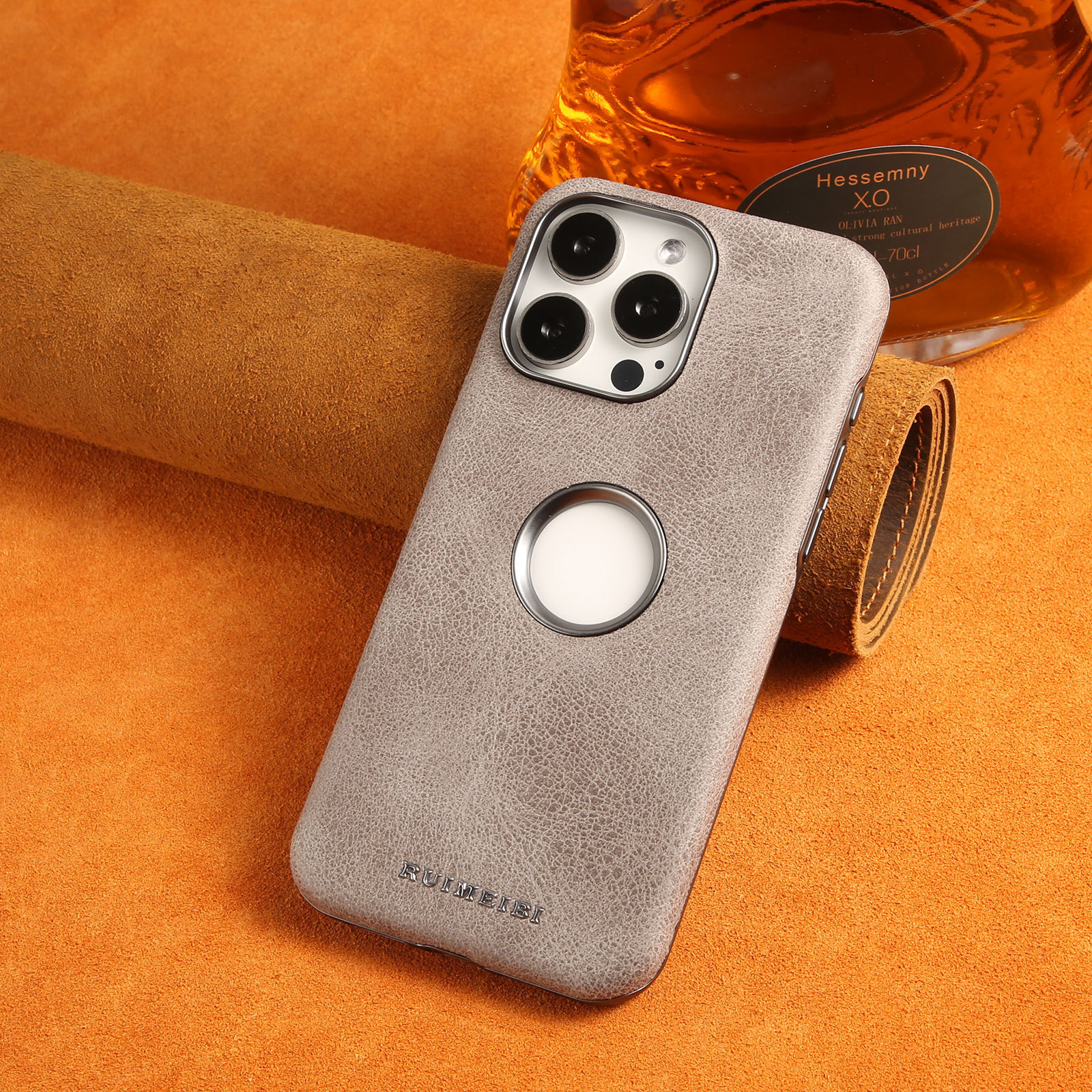 Ốp lưng từ tính da mờ cao cấp cho iPhone 16 Pro Max, chống rơi, phù hợp doanh nhân — Đen quý phái, Xanh lam quý ông, Nâu thanh lịch, Nâu mocha chi tiết 10