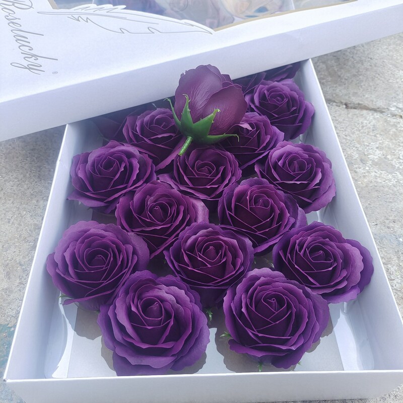 5層ソープフラワー、大きな花頭、バラ、バレンタインデーフラワー、ソープフラワー、フラワーショップ、母の日デコレーション、大きな花頭|undefined