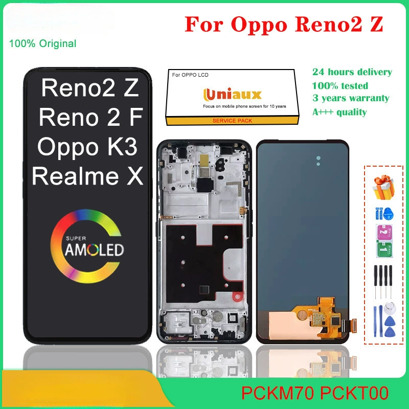Совместимо с экранной рамкой внутри и снаружи дисплея LCD OPPO Reno 2 Z / 2 F, сборка экрана LCD