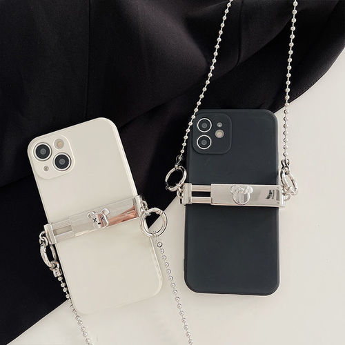 Mobile phone back clip new metal mobile phone crossbody chain back clip mobile phone clip crossbody chain mobile phone lanyard clip mobile phone