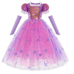 ハロウィンラプンツェルドレス子供用発光ドレス白雪姫アナと雪の女王ドレスコスプレドレス