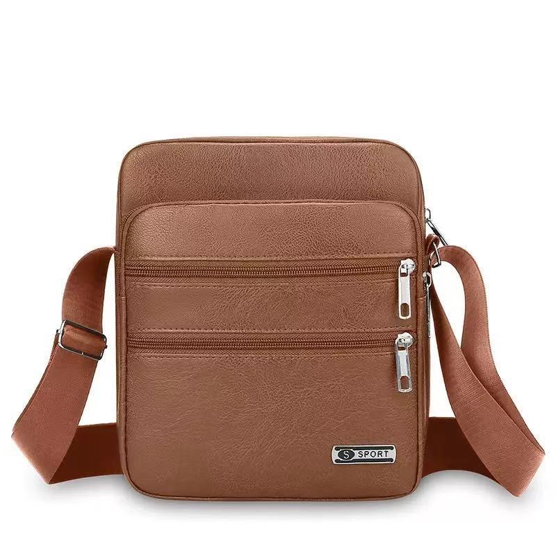 Bolso de hombre transfronterizo PU nuevo estilo coreano bolso de hombro de negocios ocio de gran capacidad mochila de hombre mochila de hombro