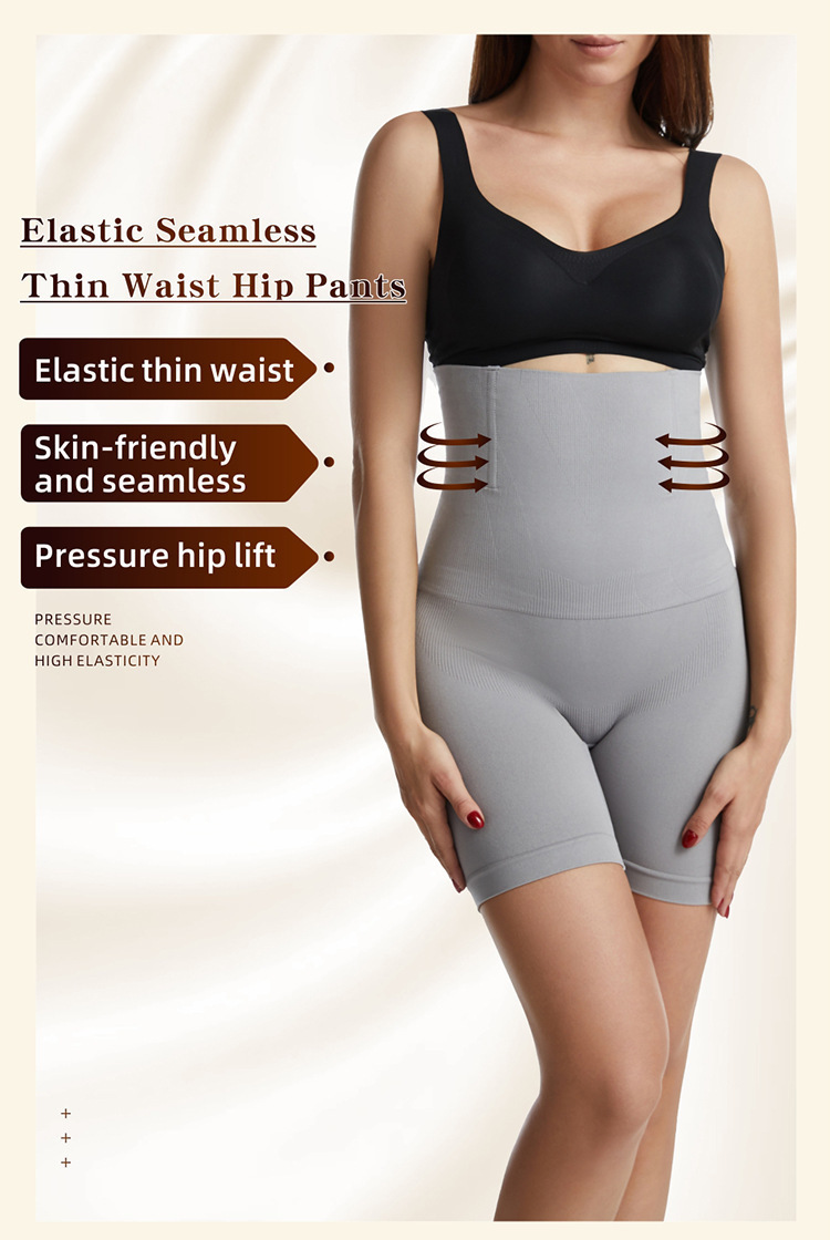 Intimo modellante a vita alta per donna - Controllo della pancia post-parto, Addominoplastica senza cuciture, Intimo modellante per glutei in nero, beige, grigio, marrone_voghion.com