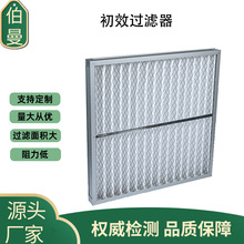 折叠式初效过滤器食品厂中央空调G3级初效过滤器空气防尘滤网批发