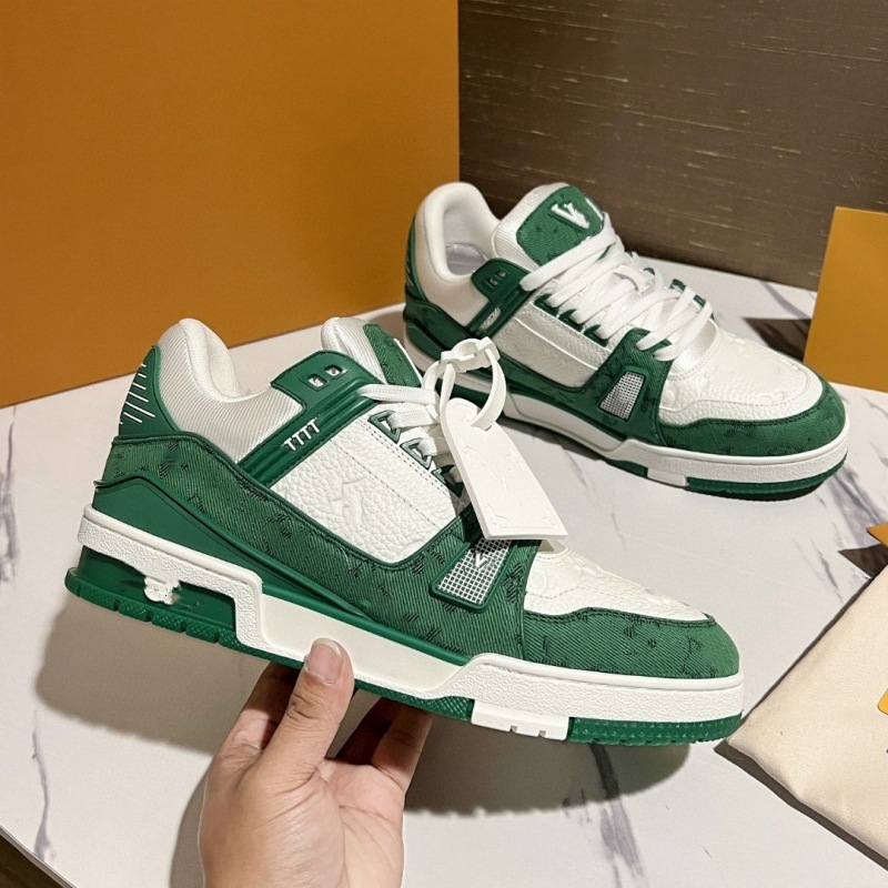 Guangzhou versión superior original puro paquete completo entrenador de asno zapatillas deportivas casuales de cuero para parejas hombres y mujeres skate