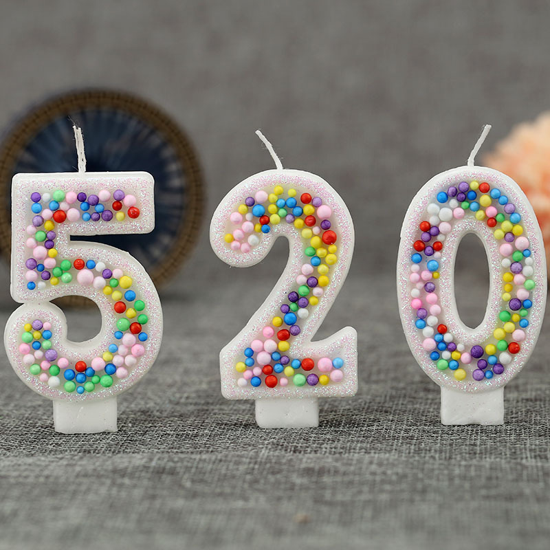 Velas de cumpleaños numéricas 0-9 con diseño de bolas, para Temu, Amazon, AliExpress – Mayorista de Yiwu