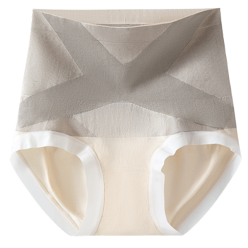Línea de cintura cruzada, cintura alta, abdomen sin costuras, calzoncillos de cadera, barriga, entrepierna antibacteriana 10A, calzoncillos de plástico ligero para mujer