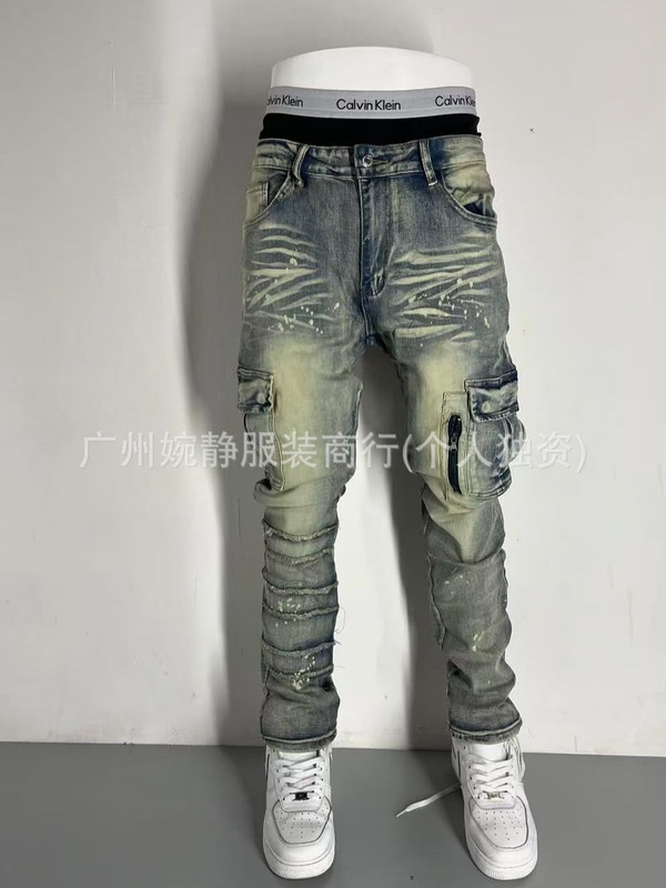 Men jeans外国貿易輸出男性ジーパンの新型弾力性韓国版のファッション|undefined