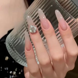Purely Handmade Cat-Eye Versatile Sparkling Pigeon Wear High-End Atmosphere French Light Luxury Whitening Manicure