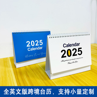 Creative Calendar 2025 Full English Desk Calendar US Holiday Desk Calendar Amazon Cross-border English Desk Calendar