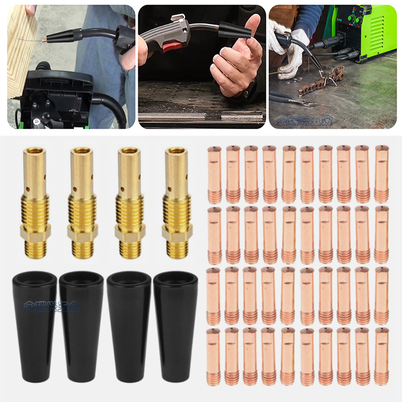 跨境MIG二保焊枪配件KP1939-1保护套导电嘴连接杆气保焊枪48件套