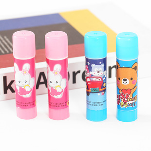 Color glue stick cartoon pattern glue stick student high viscosity handmade solid glue factory direct sale