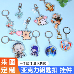 アクリルキーホルダーオーダーメイドペンダント冷蔵庫にタグを貼っています。