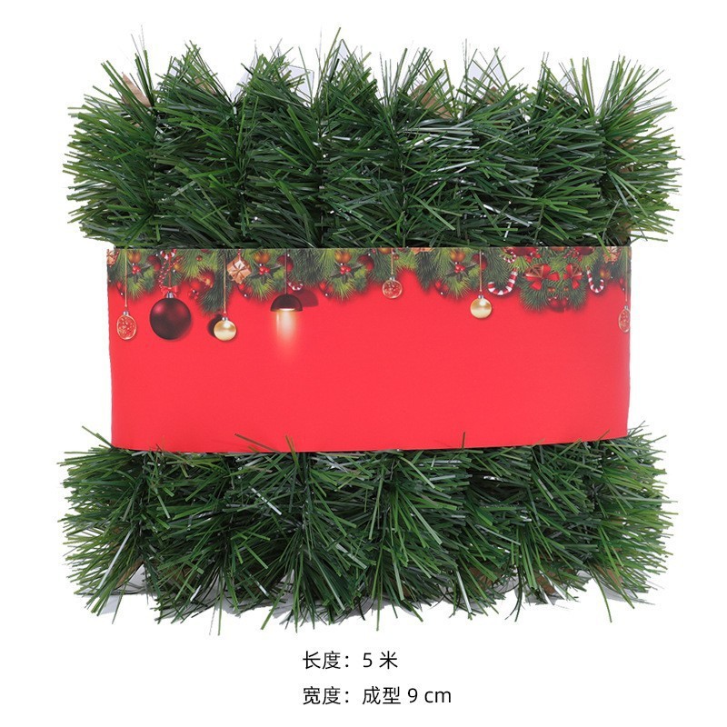 クロスボーダーメーカー直販50フィートクリスマスの毛条人工クリスマス花輪緑藤条結婚式パーティー装飾|undefined