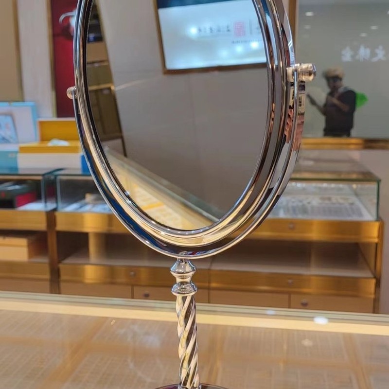 ジュエリーショップミラーカウンター両面ミラーテーブル試着ミラー小道具ジュエリーメイクアップメガネミラーショップゴールドショップ|undefined