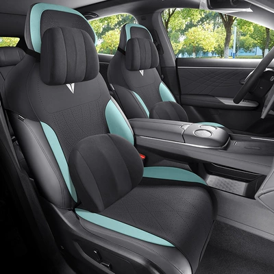 semi-enclosed saddle cushion four seasons — Modelə uyğun (Original) oturacaq örtükləri - xingyunqing-memory-foam-version-five-seater-special-dark-blue-s07-all-inclusive-front-of-the-back