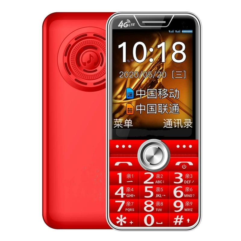 Телефон MOHOK для пожилых с 2.6" большим экраном, 4G/5G, поддержка всех сетей, Dual SIM, 10 дней в режиме ожидания, черный/красный/золотой