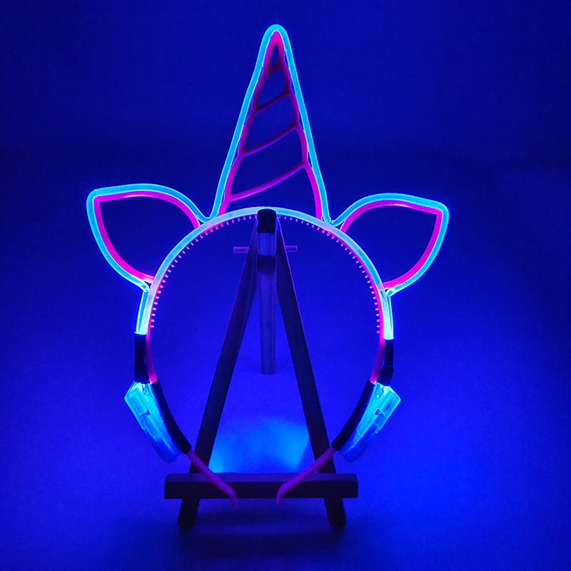 Description Picture 5 of itemBirthday LED Light Up Headband Cat Ear Hairband Bar Party Supplies Glowing Masquerade Headband Halloween Christmas Supplies