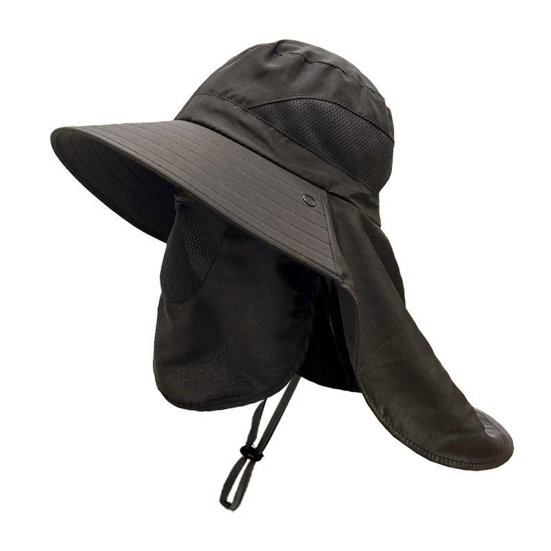 Sombrero de protección contra el sol para hombres y mujeres al aire libre cubierta de cuello gorro de verano gran bisel anti-UV sombrero de pesca sombrero de montaña sombrero de bicicleta