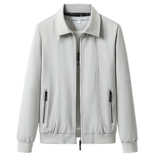 Cross-border foreign trade autumn new fashion Youth All-match casual jacket men's leather jacket men's Japanese fashion brand men's lapel outer