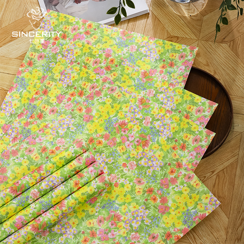 Siete colores cordier flores de color al óleo ramo de flores de papel de envoltura con materiales creativos hechos a mano DIY regalos de flores materiales floristas