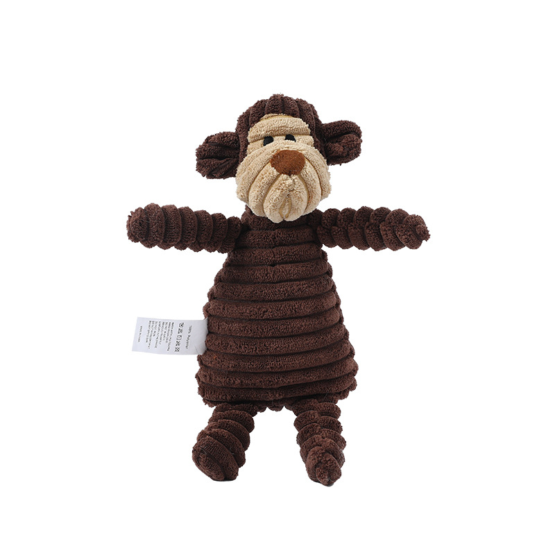 Perro mascota Juguetes para perros Cámpara de entrenamiento de ventilación de molienda Mono de felpa Juguetes para perros