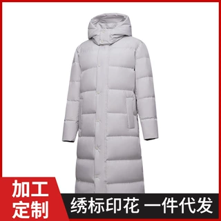 支持定制平替户外休闲运动工装情侣羽绒服男女长款高品质连帽外套