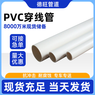PVC Electrical Sleeve 25 White Wire Sleeve Sleeve Sleeve Home Decoration Wall Wire Network Pipe Manufacturer
