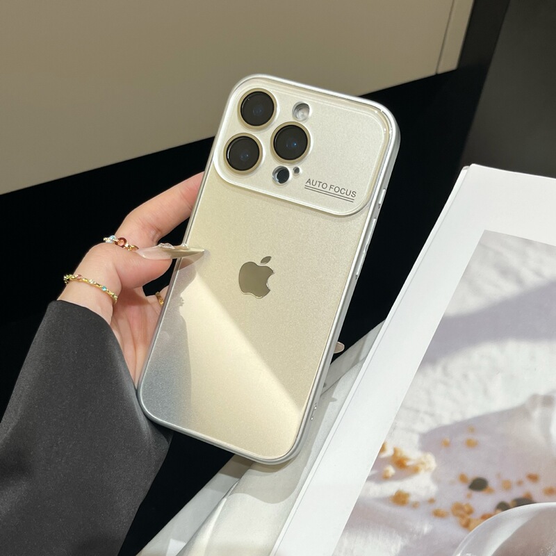 冰感马卡龙大视窗适用iPhone16手机壳15纯色14情侣13新款12带标版|undefined