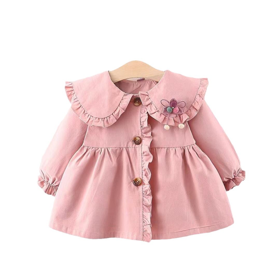 A428 ropa para niños al por mayor ropa de primavera y otoño para niñas abrigo nuevo estilo occidental para niños cazadora abrigo para niños entrega image 6